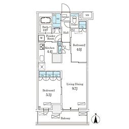 フロンティアレジデンス錦糸公園 2LDKの間取図画像