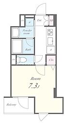 YHT押上 1Kの間取図画像