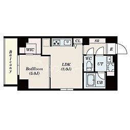 S-RESIDENCE押上epure 1LDKの間取図画像