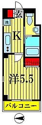アルーエム千田 1Kの間取図画像