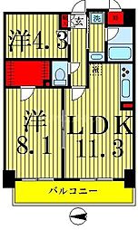 シャンティ住吉 2LDKの間取図画像
