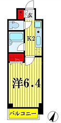 エクセルシオール押上 1Kの間取図画像