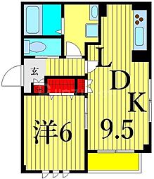 プラムフォレストネクスト 1LDKの間取図画像