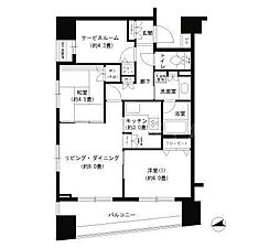 パークキューブ浅草田原町 2SLDKの間取図画像