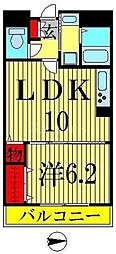 ラポール西大島イースト 1LDKの間取図画像