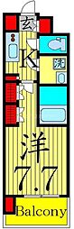 プレノ清澄庭園 1Kの間取図画像