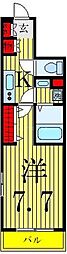 メゾングレース2 1Kの間取図画像