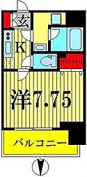 PRIMEURBANとうきょうスカイツリー 1Kの間取図画像