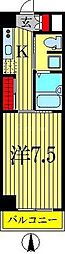 グリーンリバー千歳 1Kの間取図画像