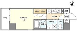 SEASONFLATS押上SOUTH 1Kの間取図画像
