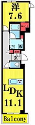 墨田区石原4丁目マンション 1LDKの間取図画像