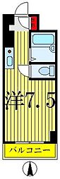 コーポ岩永 ワンルームの間取図画像