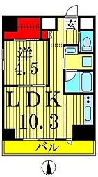 ダイナ大島 1LDKの間取図画像