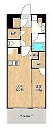 パレステージ藤沢2 1LDKの間取図画像