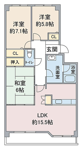 エスペランサII 403｜愛知県名古屋市名東区貴船3丁目(賃貸マンション3LDK・4階・73.58㎡)の写真 その2