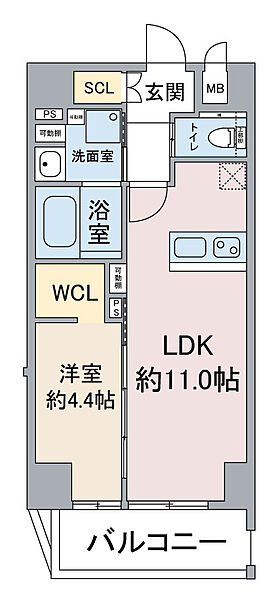 ユニレジデンス瑞穂運動場東 403｜愛知県名古屋市瑞穂区彌富通2丁目(賃貸マンション1LDK・4階・40.50㎡)の写真 その3