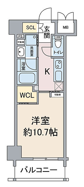 ユニレジデンス瑞穂運動場東 402｜愛知県名古屋市瑞穂区彌富通2丁目(賃貸マンション1K・4階・29.70㎡)の写真 その3