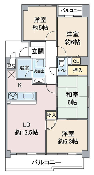 ユニーブル赤坪1号館301号 1301｜愛知県名古屋市南区赤坪町(賃貸マンション4LDK・3階・77.32㎡)の写真 その2