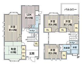 社が丘ファミリーハウス 1 ｜ 愛知県名古屋市名東区社が丘4丁目702（賃貸一戸建5LDK・2階・134.00㎡） その2