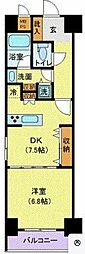 ミリオングランデ元赤坂ヒルズ 1DKの間取図画像