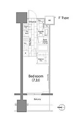 東京メトロ有楽町線 麹町駅 徒歩2分の賃貸マンション 11階1Kの間取り