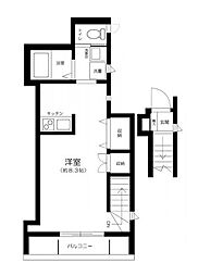東京メトロ丸ノ内線 四谷三丁目駅 徒歩5分の賃貸アパート 1階1Kの間取り