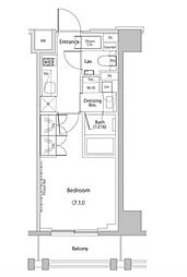 東京メトロ有楽町線 江戸川橋駅 徒歩1分の賃貸マンション 3階1Kの間取り