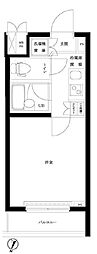 東京メトロ南北線 飯田橋駅 徒歩7分の賃貸マンション 3階1Kの間取り