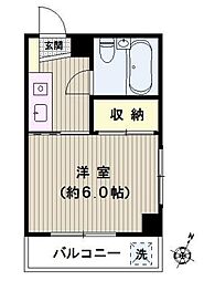東京メトロ有楽町線 江戸川橋駅 徒歩8分の賃貸マンション 3階1Kの間取り