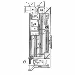 東京メトロ東西線 早稲田駅 徒歩8分の賃貸マンション 5階1Kの間取り
