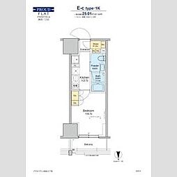 プラウドフラット四谷三丁目 1Kの間取図画像