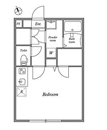 LEGALAND市谷薬王寺 ワンルームの間取図画像