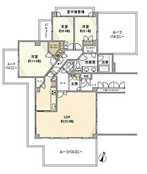 パークハウス・ジオ六番町 3LDKの間取図画像