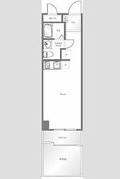 スカイコート市ヶ谷 ワンルームの間取図画像