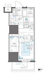 ZOOM信濃町 1DKの間取図画像