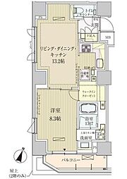パークアクシス赤坂見附 1LDKの間取図画像