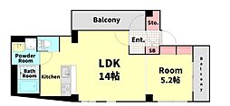 KY薬王寺 1LDKの間取図画像