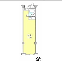 バルミー赤坂 ワンルームの間取図画像