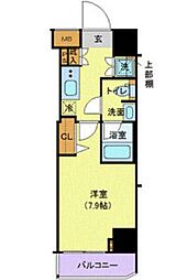 ジェノヴィア新宿御苑グリーンヴェール 1Kの間取図画像