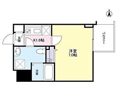 ガーラプレイス新宿御苑 1Kの間取図画像