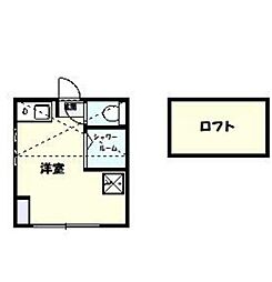 ルームズ市谷A ワンルームの間取図画像