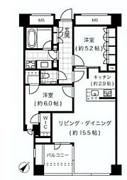 プレミスト赤坂檜町公園 2LDKの間取図画像