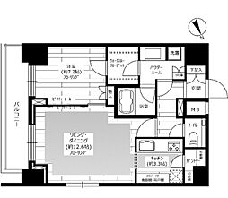 グランドコンシェルジュ六本木 1LDKの間取図画像