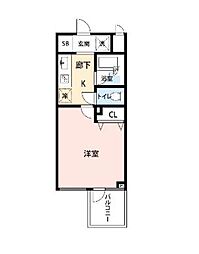 プライムアーバン飯田橋 1Kの間取図画像