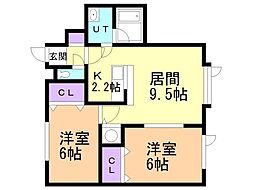 間取図画像 2LDK
