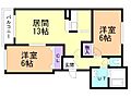 プラシード上野幌1階6.1万円