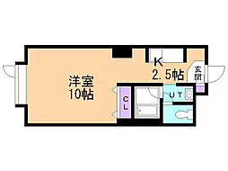 藤井ビルひばりが丘 1Kの間取図画像