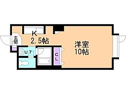 藤井ビルひばりが丘 1Kの間取図画像