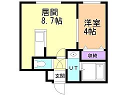 マリオットFビレッジ 1LDKの間取図画像