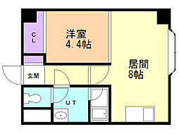 ファーム田村1 1LDKの間取図画像